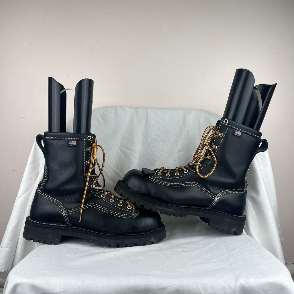 Danner Super Rain Forest 8" Black Leather 11550 Waterproof Boots Size 9